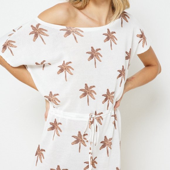 [LN][New] Knit dress-S/M, Palm Tree Print - Picture 7 of 10